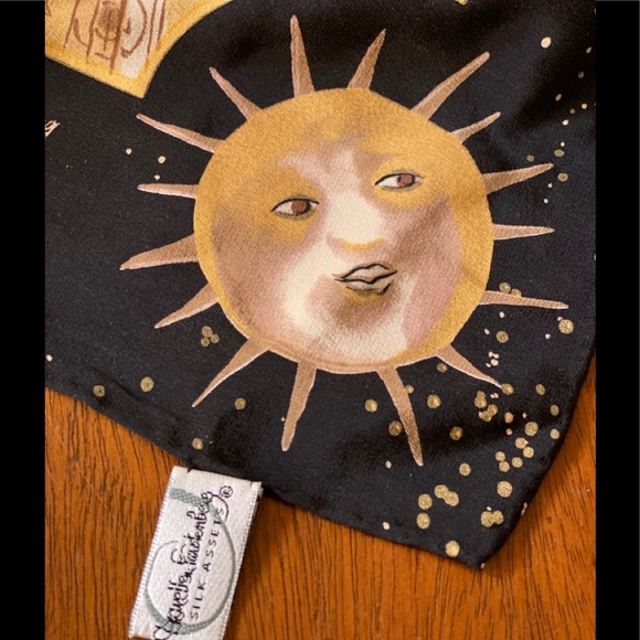 Diane Von Furstenberg silk scarf ZODIAC signs horoscope - Picture 9 of 16